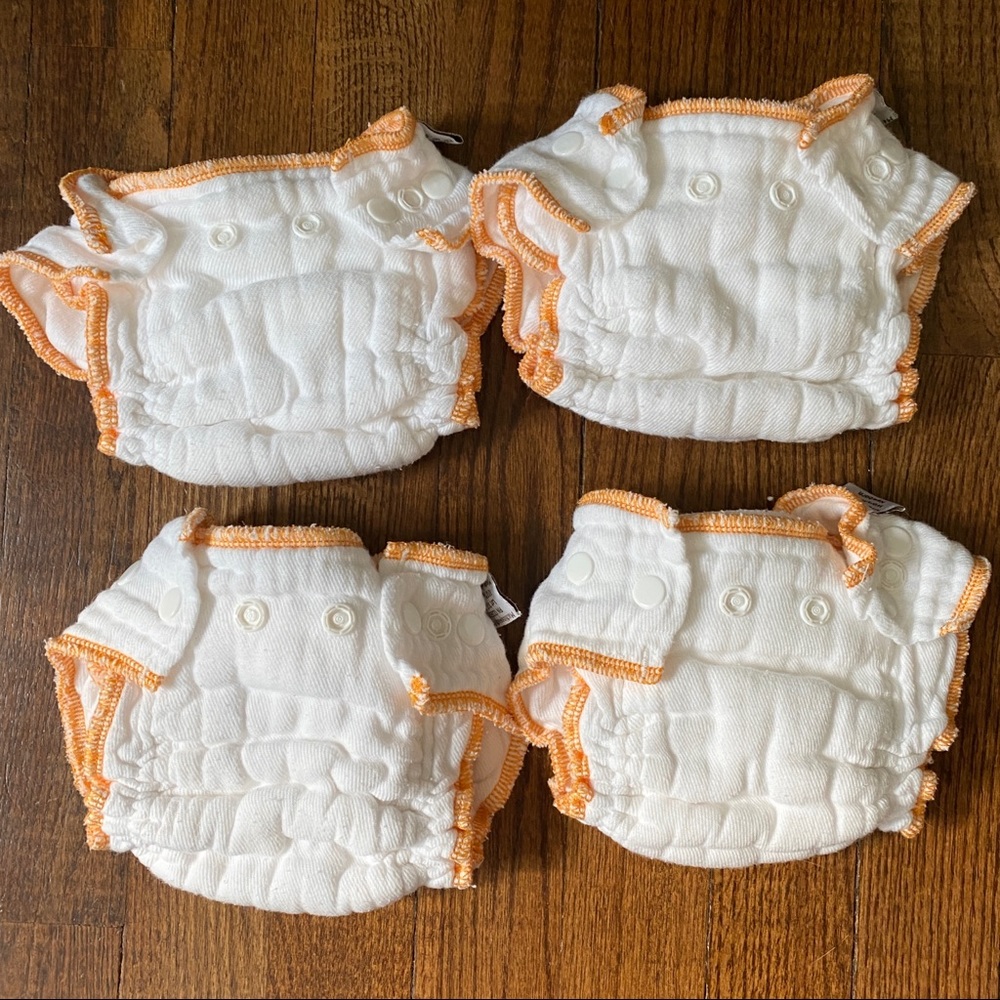 Cloth-Eez Workhorse Newborn fitted diaper, white snap NEW